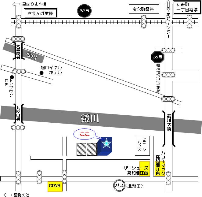 治療院周辺の地図